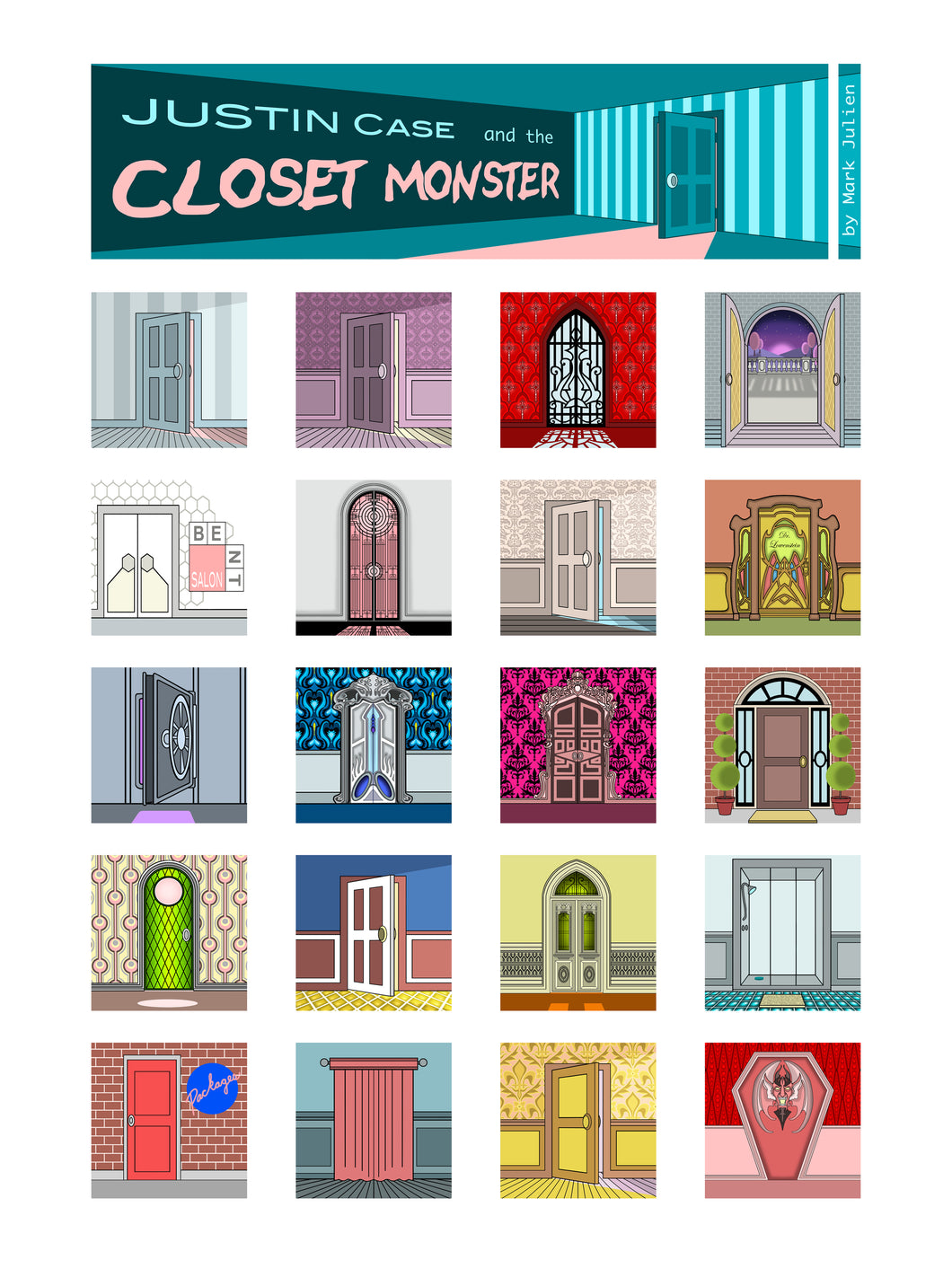The Doors of Justin Case and the Closet Monster (Poster)